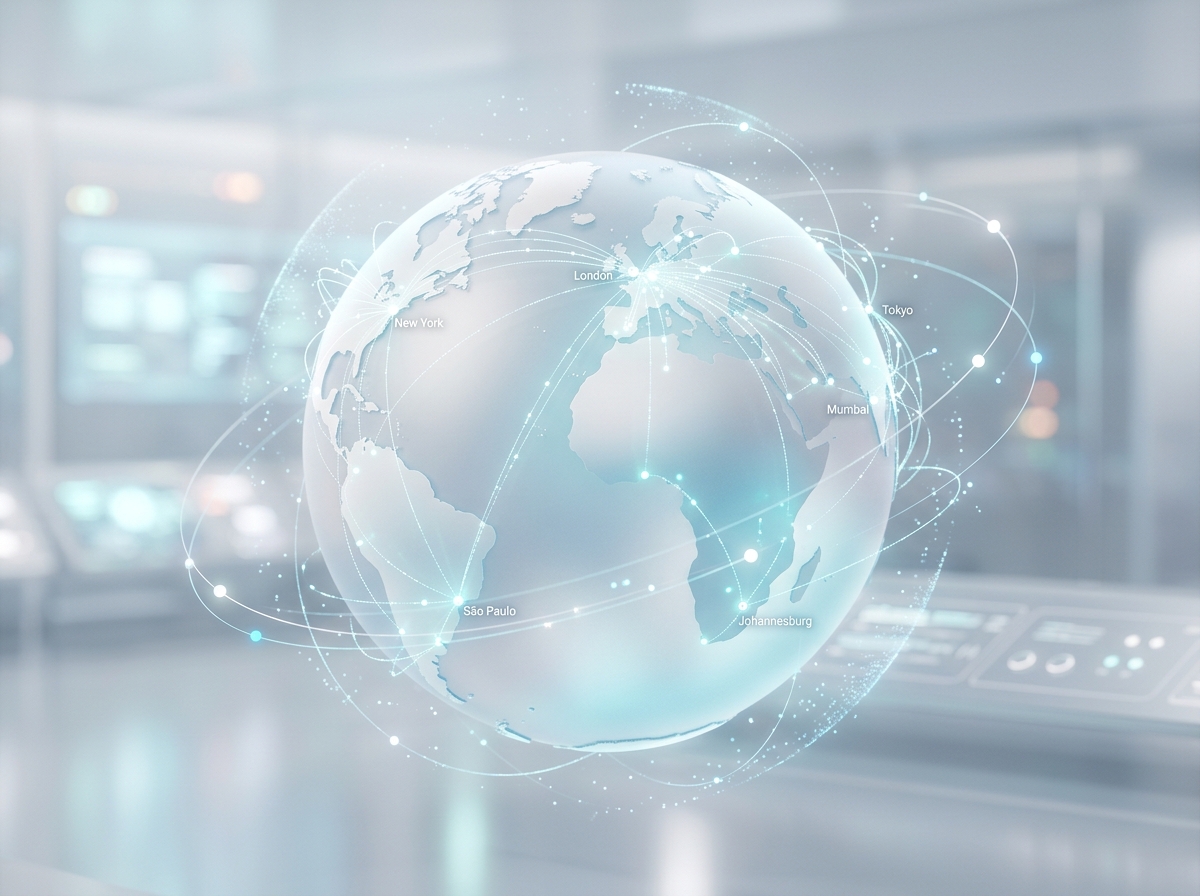 Illustration of a global network